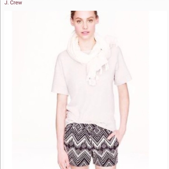 J. Crew Pants - J. Crew Black White Aztec Print Shorts, NWOT